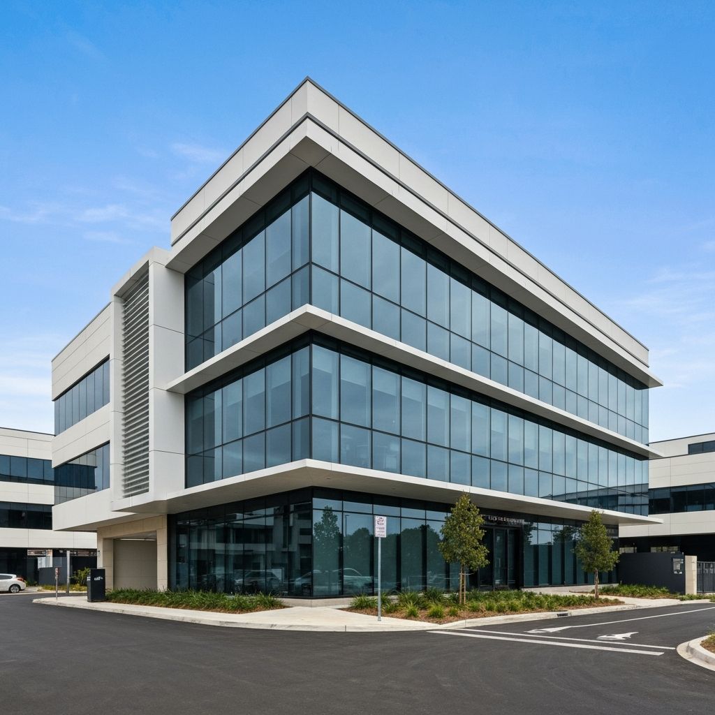 Contemporary commercial office building completed by 383 Design in Perth, WA